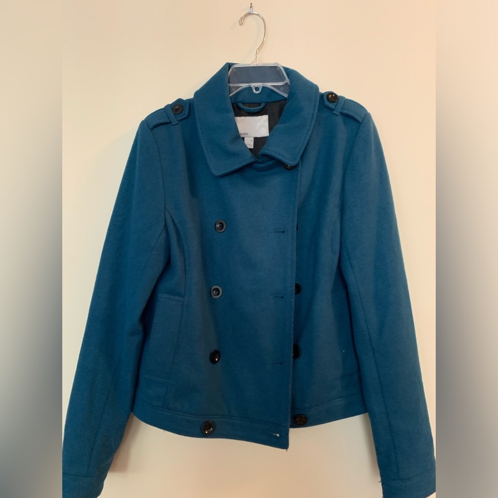 Blue pea coat